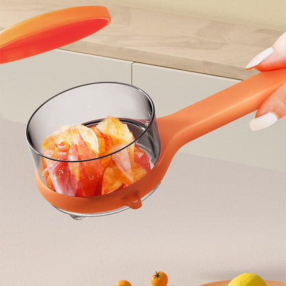 Storage Peeler with Container for Splash Prevention