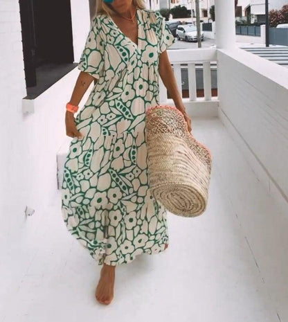 Women's Casual Floral Swing Dress Summer Dress